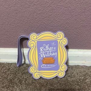 FRIENDS Purple and Yellow Wristlet